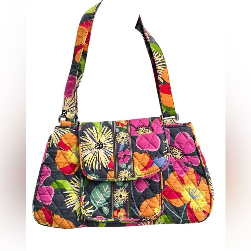 Vera Bradley Edie Satchel Bag Floral Multicolor Jazzy Blooms Print